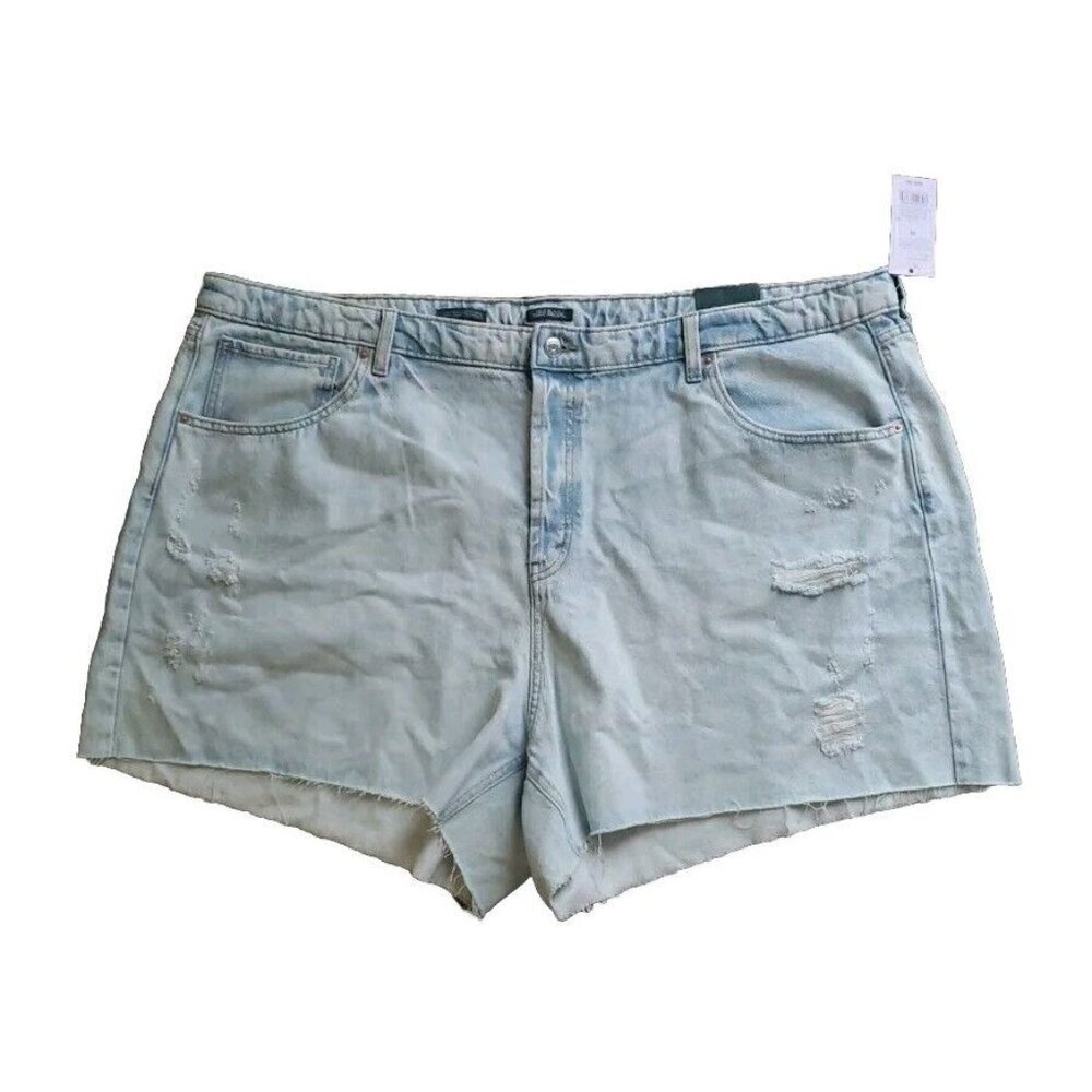 WILD FABLE Women's Plus Jean Shorts Size 26 Light Super High Rise Cut-Off NWT